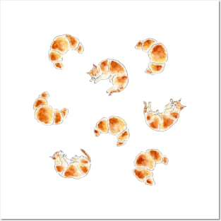 Croissant Kittens Posters and Art